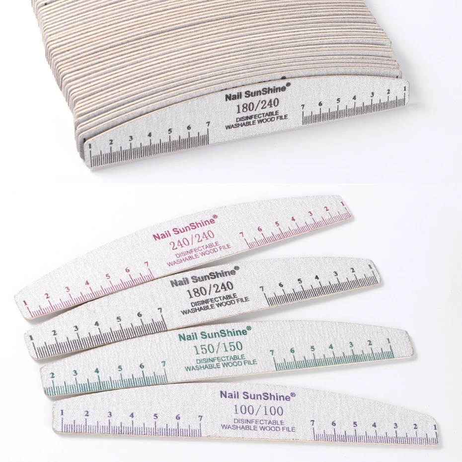 

5 шт./упаковка цветная печатная деревянная пилка для ногтей с линейкой профессиональная пилка для ногтей 100 180 240 маникюрный набор для шлифовки полировальные инструменты