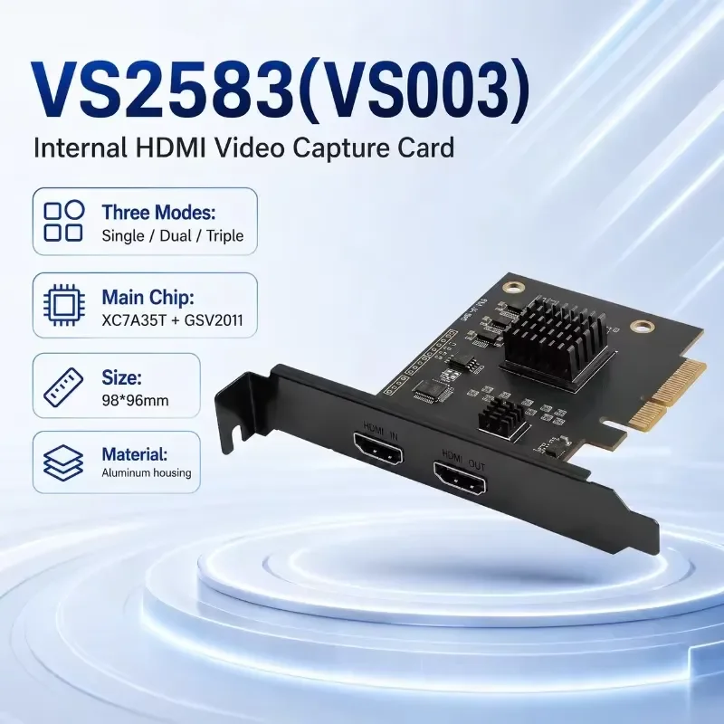 AP01 для карты захвата PCIe 2.0 X4 с входом HDMI2.0 4K60, выходом Loopout, YUY2, одинарным, двойным, тройным режимом, внутренняя видеокарта PCI для захвата видео (art.: 3920dc293f94b) - 3920dc293f94b