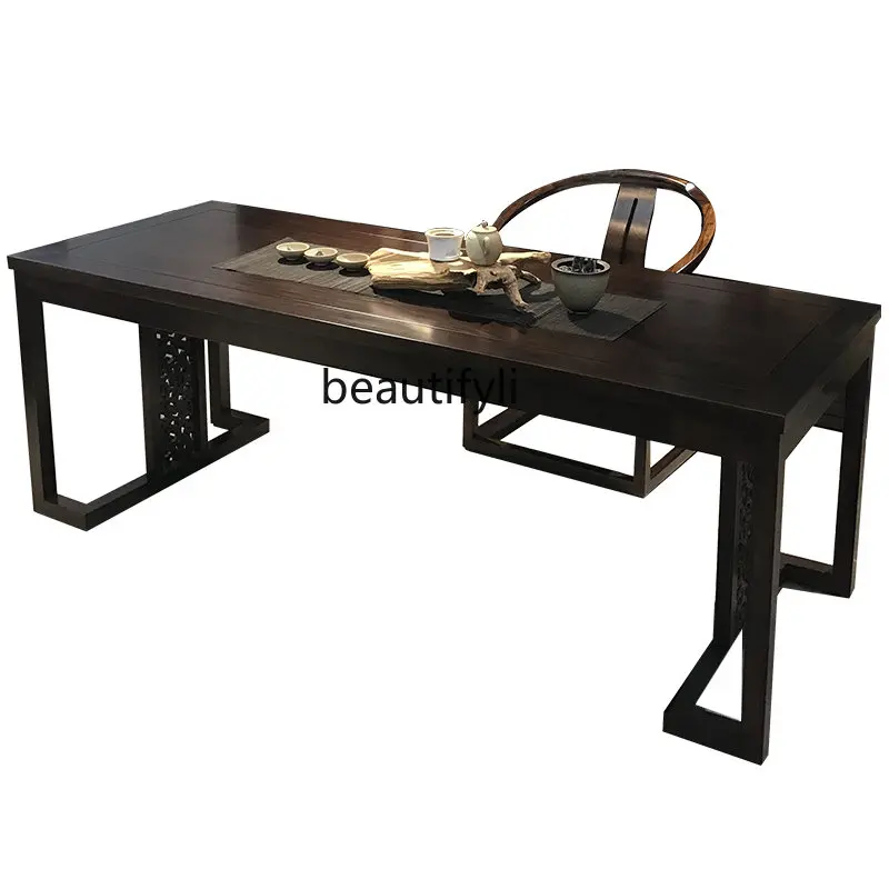 

Стол компьютерный в китайском стиле, стол из массива дерева, простой письменный стол, стол для каллиграфии, стол для учебы