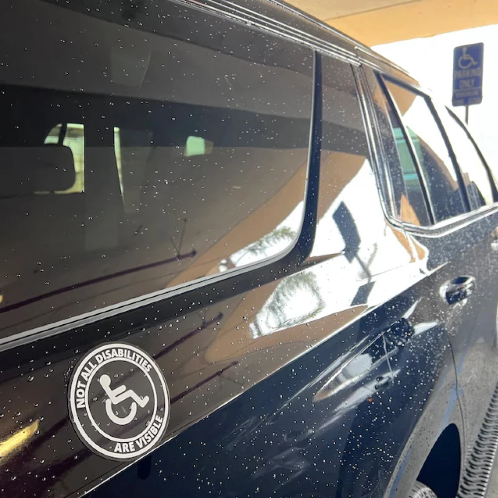 Виниловый бампер для инвалидной коляски с наклейкой на окно не всех инвалидов