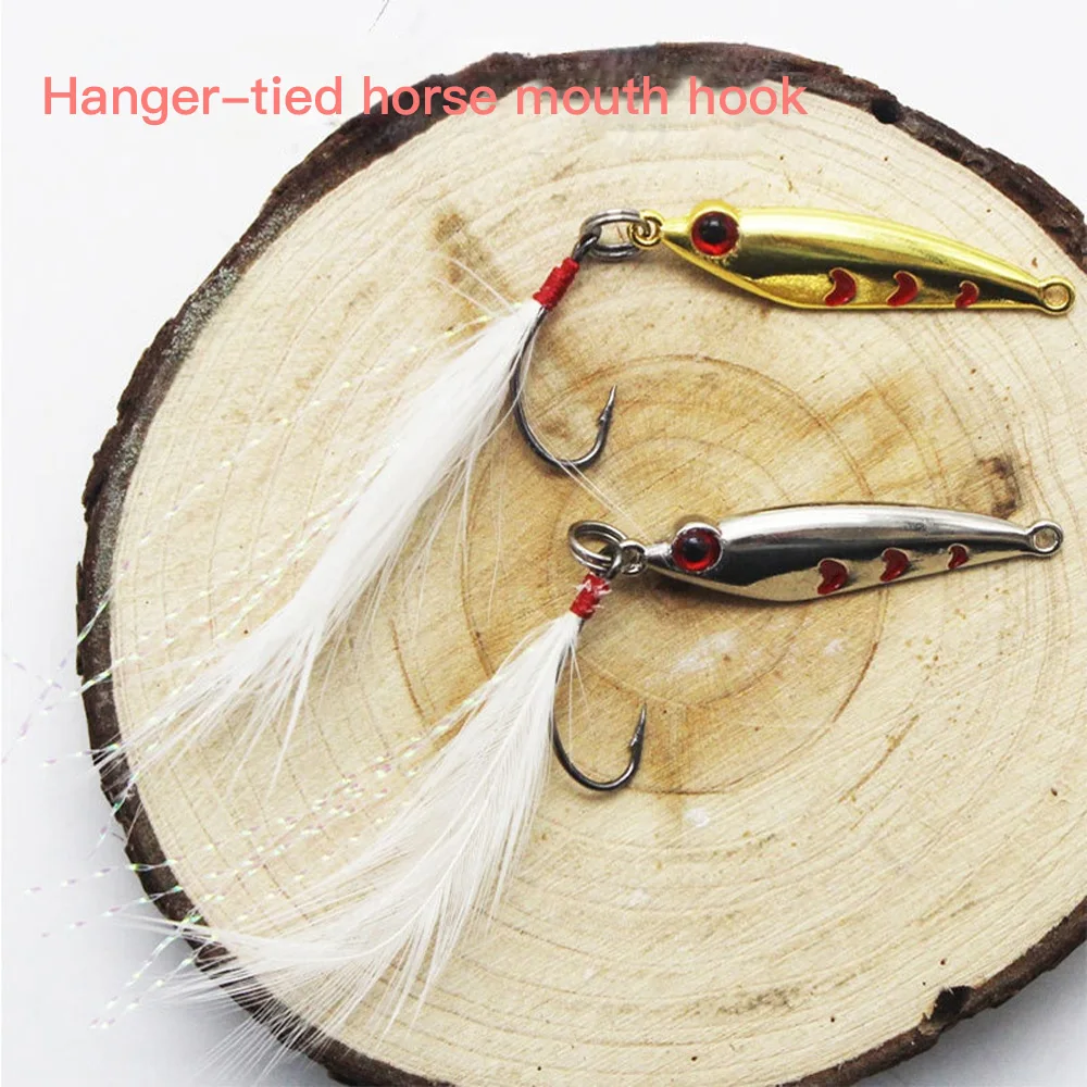 

Fake Bait 2.5g 3.3cm Horse Mouth Shrimp Soldier Sequin Metal Fishing Bass Single Hook Fishing Gear Luya Bait Metal Freshwater