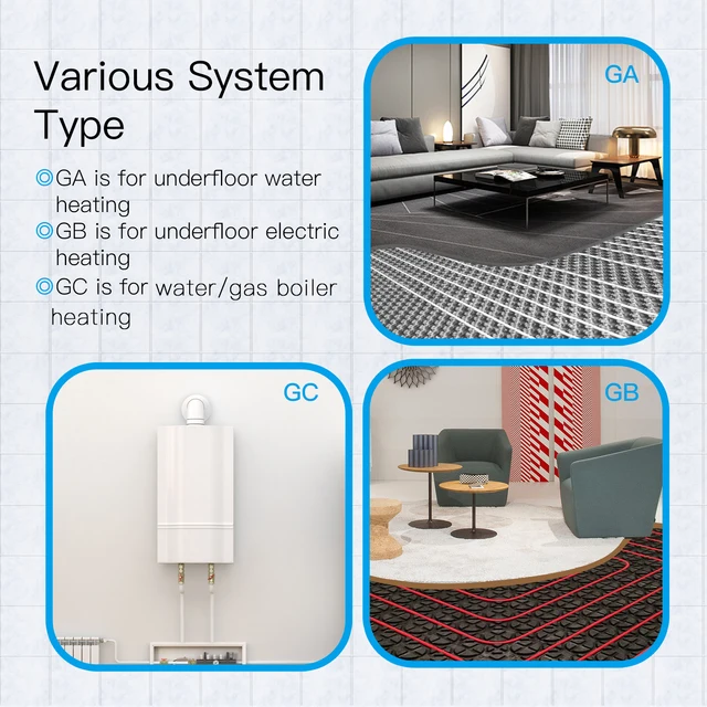 MOES WiFi Water/Electric Floor Heating Thermostat Zigbee Water Gas Boiler Temperature Control Tuya/Smart APP Alexa Google Voice 4