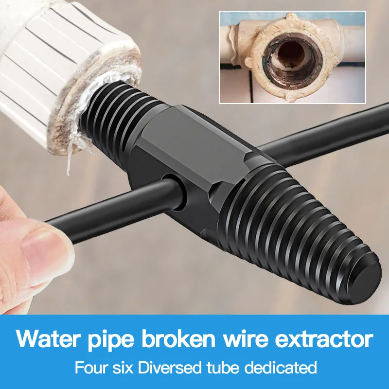 

Broken Wire Extractor Faucet Damaged Bolts Wire Pipe Remover Double-head Water Pipe Triangle Valve Tap Bolt Remover Tools