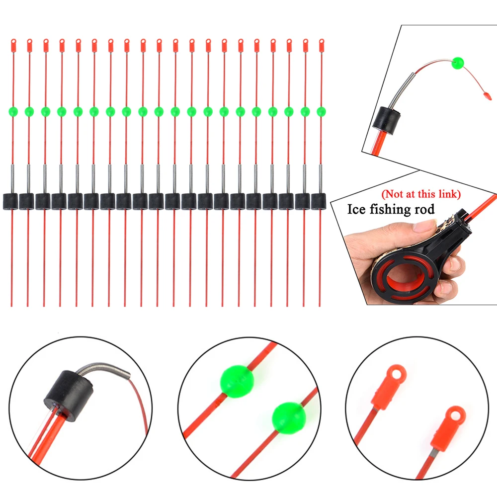 

20 шт., портативные удилища для зимней подледной рыбалки