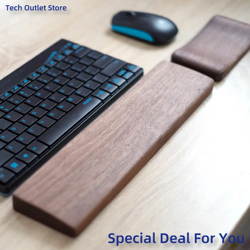 

Подставка под запястье с клавиатурой из орехового дерева, нескользящий коврик, эргономичная игровая настольная подставка под запястье, поддержка 61 87 104 клавиш D04 20