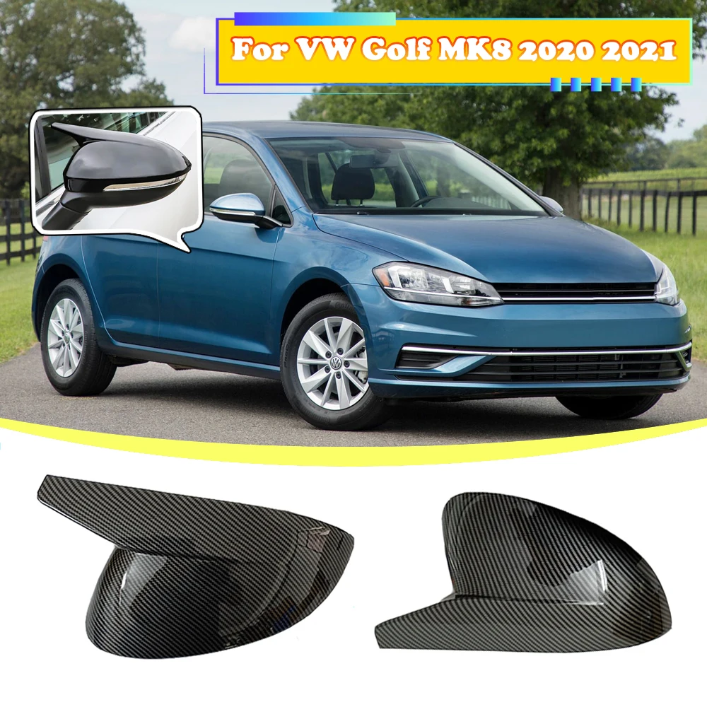 

Черная крышка для зеркала заднего вида VW Golf 8 MK8 2020 2021, крышка бокового зеркала заднего вида, крышка для поддержки полосы движения, вспомогательная сторона для слепых зон