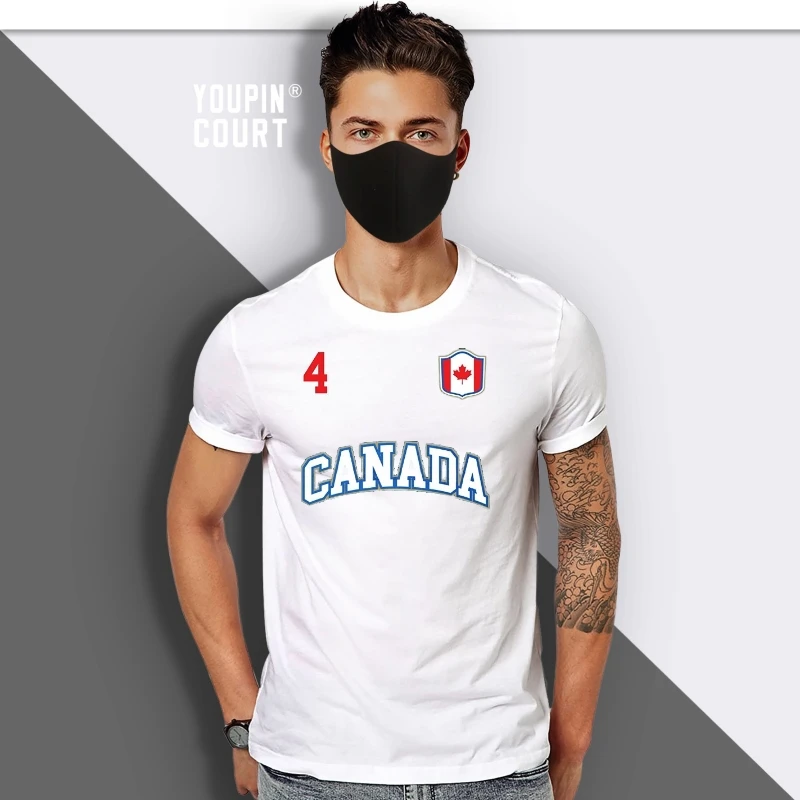 

2019 Summer Fashion Canada Shirt Number 4 BACK Canadian Team Sports Hockeyer Soccers T shirt