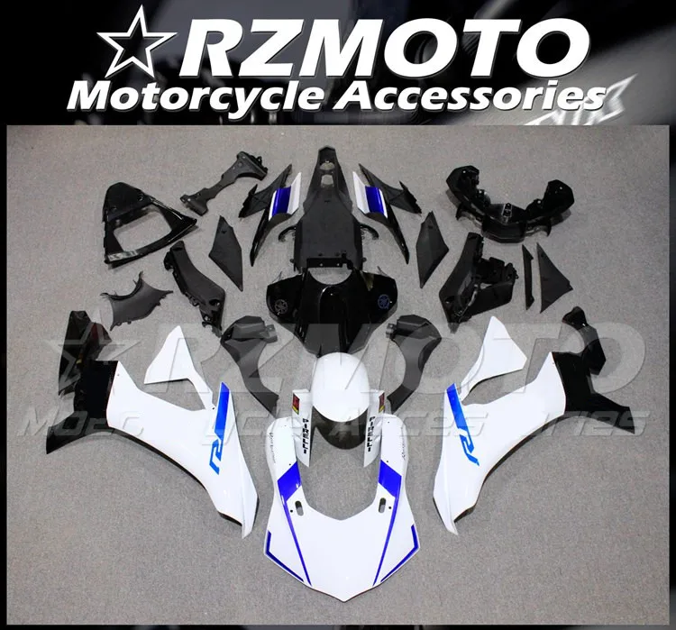 

Новый комплект обтекателей для мотоцикла ABS, подходит для YAMAHA YZF - R1 R1m 2015 2016 2017 2018 2019 15 16 17 18 19, комплект кузова белого и черного цвета