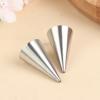 1pc icing nozzle stainless steel round decorating cake piping tips icing tubes pastry nozzles cupcake tools writing nozzles 1