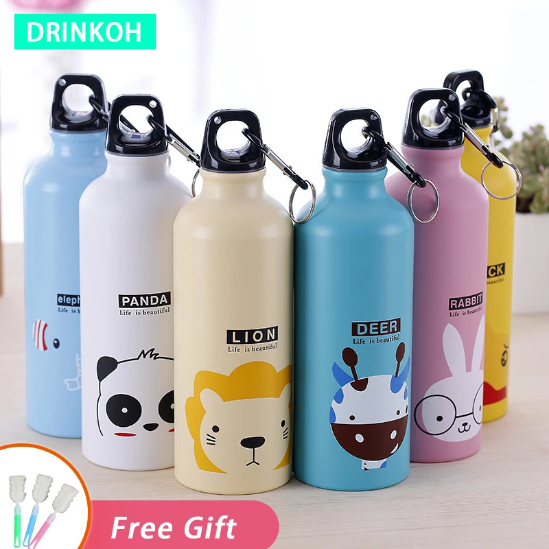 

500ml Lovely Cartoon Animals Cup Girl Kawaii Travel Mug Outdoor Portable Sports Tumbler Children School Kettle Cute Water Bottle
