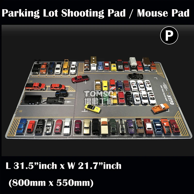 

Model Car 1/64 Parking Lot Mat Vehicle Display Large Garage Mouse Pad Table Mat