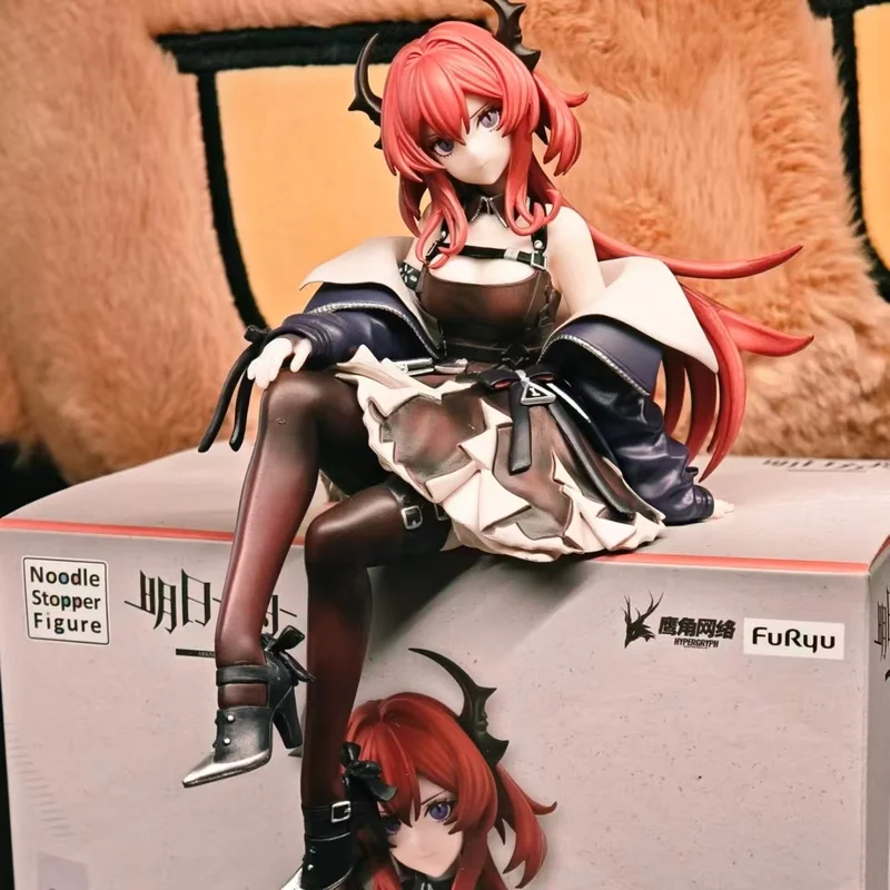 Фото Официальная фигурка Furyu Arknights Surtr: Noodle Stopper Energy Connection Ver. Коллекционная аниме-фигурка для декора рабочего стола, 15 см. №4