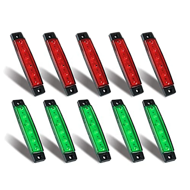 

10 Pcs Marine Boat Lights,12V 24V Waterproof Boat Interior Navigation Strip Light Deck Transom Step Cockpit Lighting