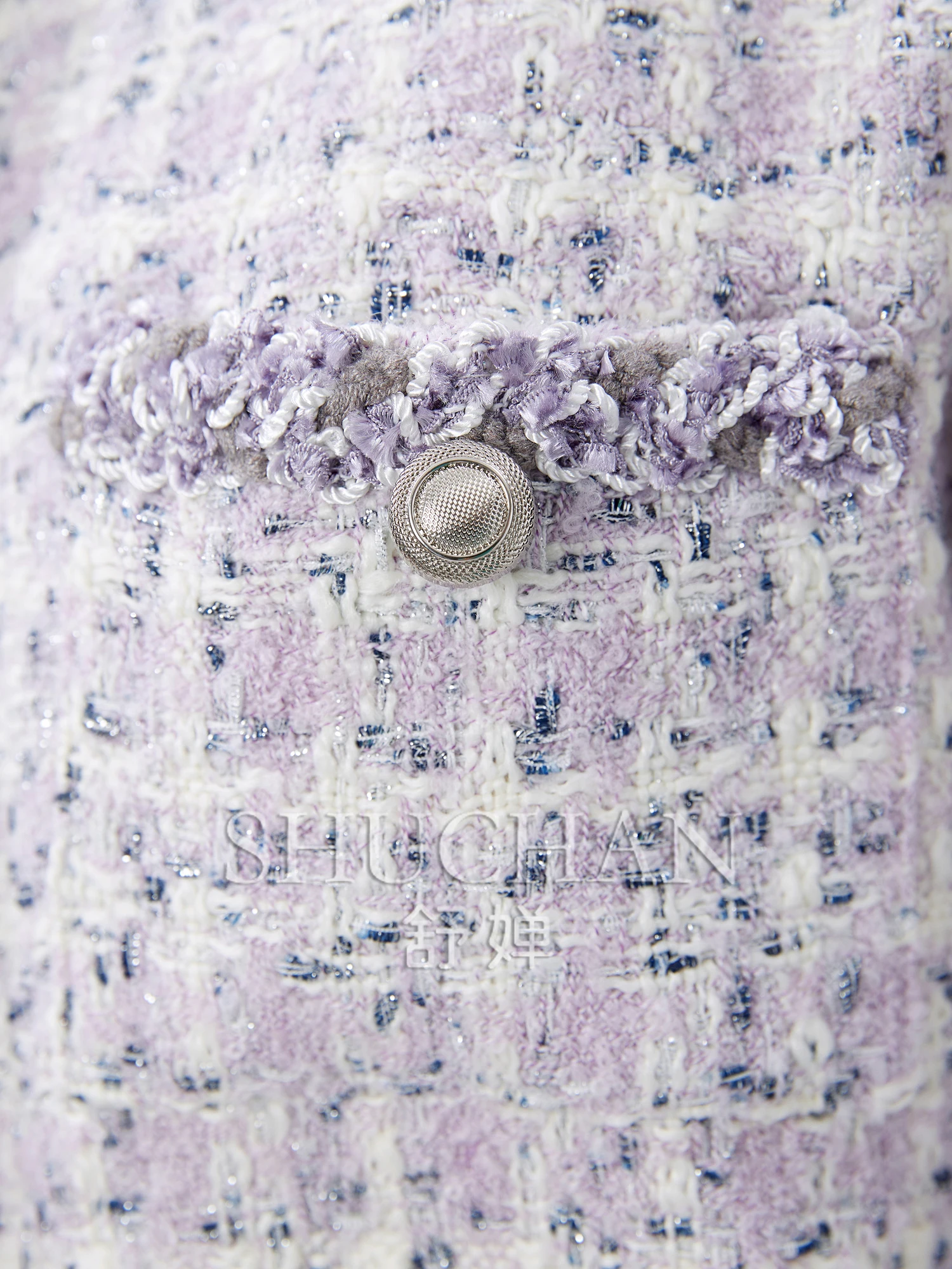 Пурпурная благородная и элегантная твидовая куртка женские блейзеры для женщин