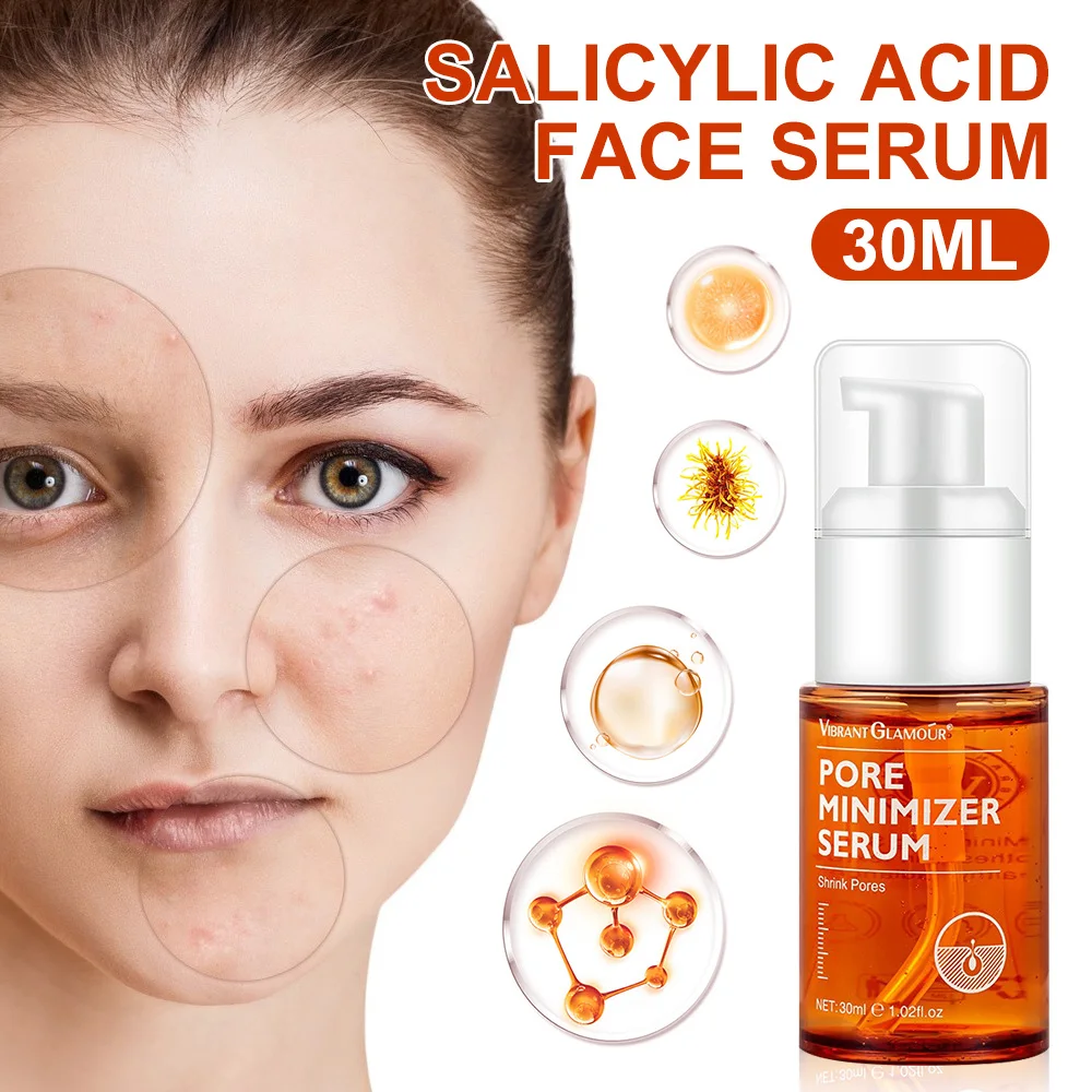 

30ml Salicylic Acid Face Serum Improve Blackheads Shrink Pores Oil Control Skin Moisturizing Whitening Essence Skin Care