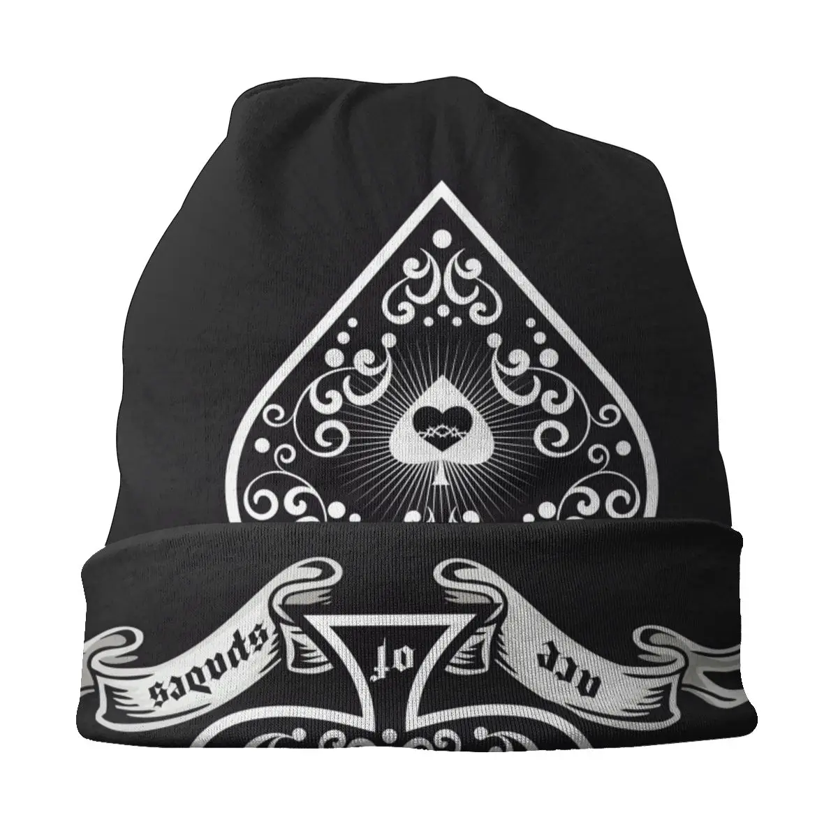Шапка-бини унисекс из тяжелого металла вязаная шапка в стиле панк-рок для улицы