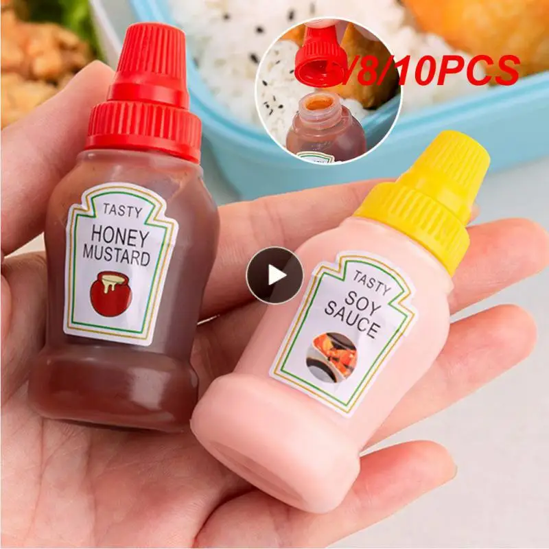 

5/8/10PCS Needle-nosed Plastic Condiment Dispenser Plastic Squeeze Sauce Bottle For Seasoning Convenient
