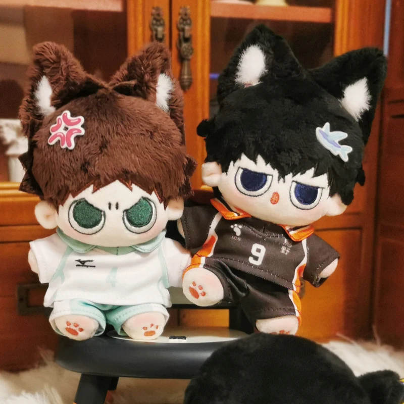 

Japanese Anime Haikyuu!! ハイキュー!! 10cm Mini Cute Dessert Series Cosplay Plush Pillow Stuffed Doll Body Change Clothes Toys Gift