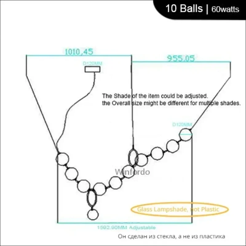 

Современный акриловый шар, подвесная люстра, ресторан, креативное ожерелье, светодиодные фонари, обеденный стол, кухонные лампы, комната, бытовая техника