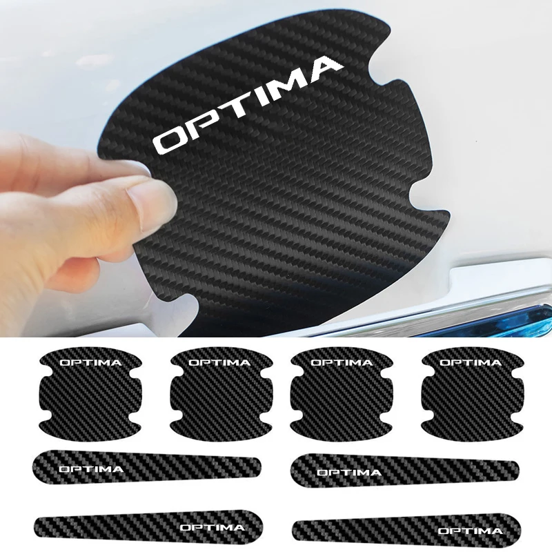 8 шт. наклейки из углеродного волокна для защиты от царапин