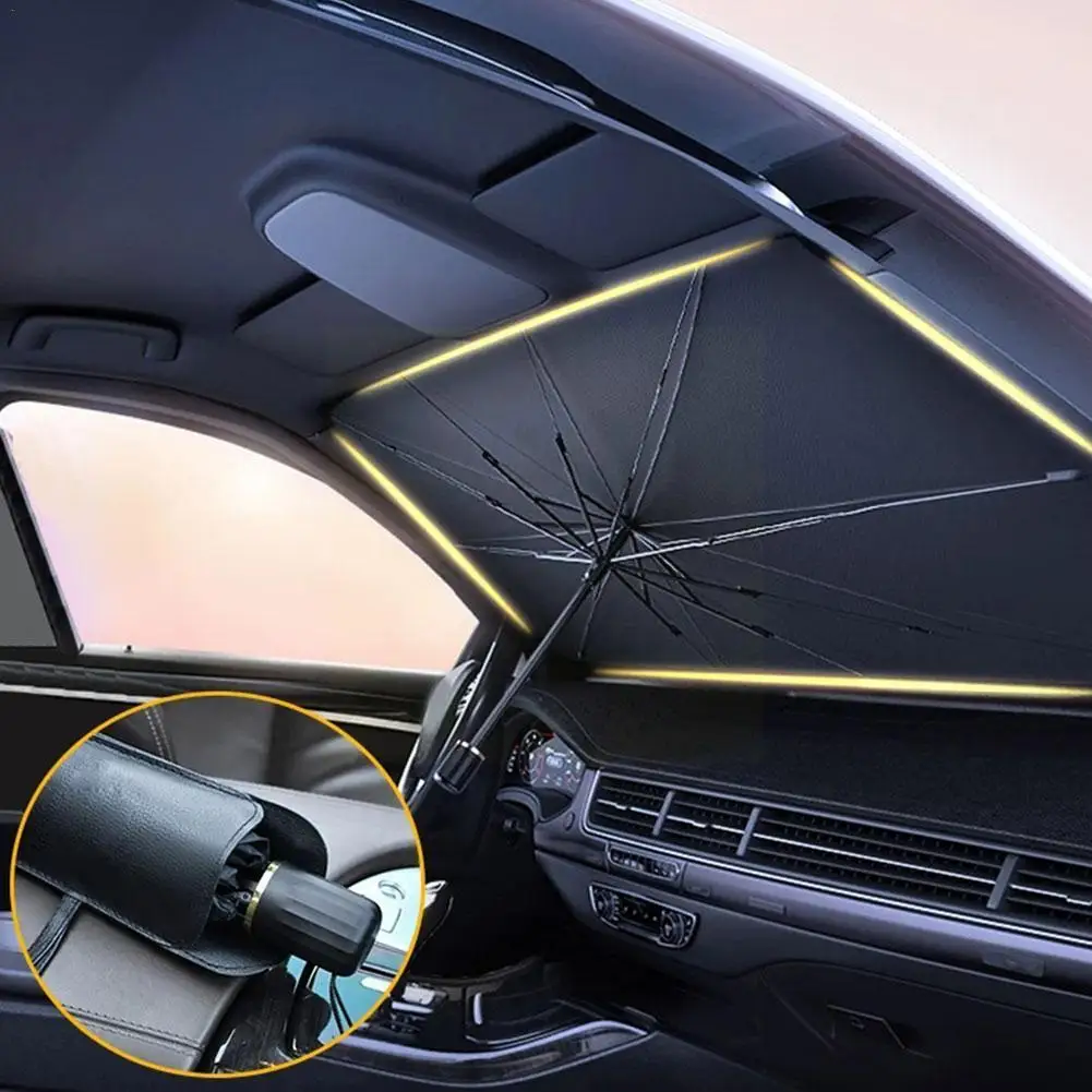 

Car Sunshade Windshield Umbrella Front Sun Shade Parasol Heat Protection Car Car Seat Summer Insulation Foldable Accessorie Z4F0