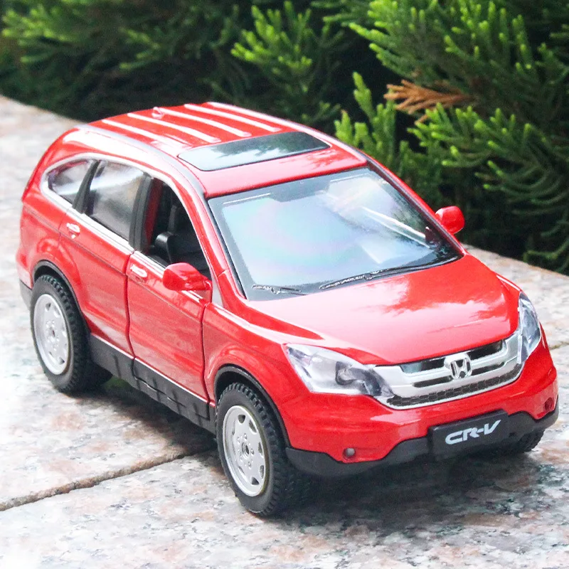1:32 Honda CRV SUV Alloy Metal Diecast Car Model Pull Back Sound Light Simulation For Children Boy Toys Gift Vehicles