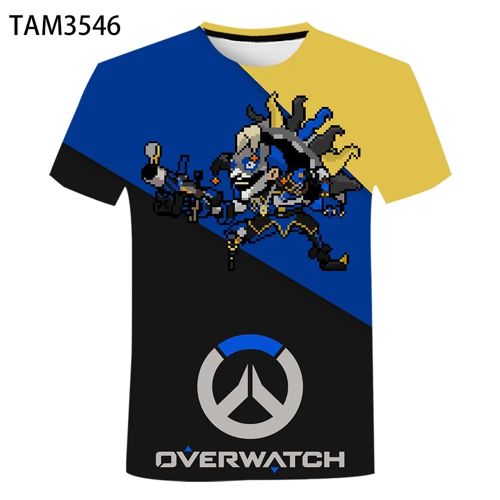 

2022 Summer 3D Print Over Watch T-Shirt Men's Women Short Sleeve Fashion Home Cool Street Top Ventilation College Style