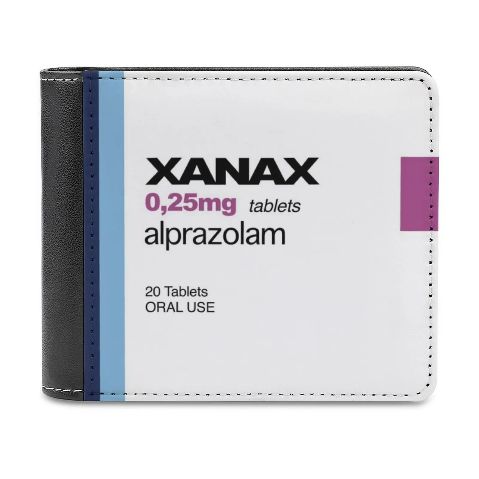 

Xanax Men's Wallet Leather Wallet Luxury Wallet Card Wallet Male Women Sarcasm Food Hungry Retro Meme Xanarchy Lil Xan Xanax