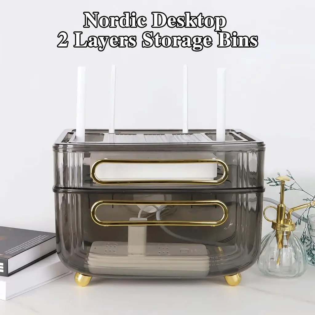 Настольный Wi-Fi роутер пластиковый трехуровневый беспроводной органайзер для