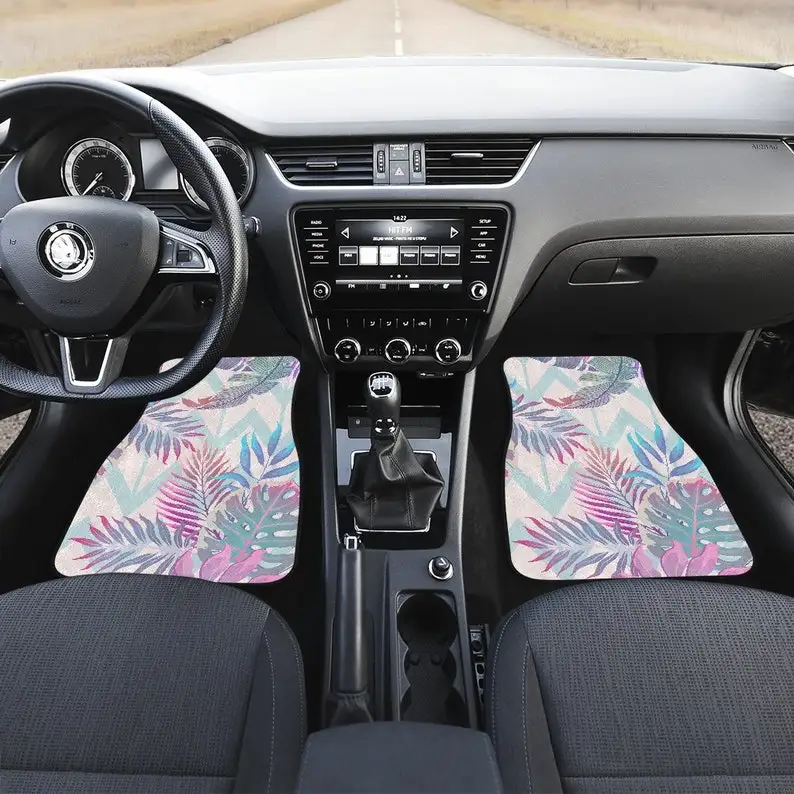 

Floral Leaves Car Floor Mats, Car Floor Mats Set, Floor Mats for Car, Bohemian, Boho Chic