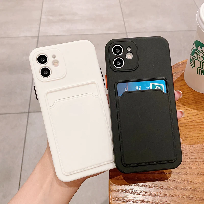 

Card Slot Case For Iphone 14 Pro Max XR XS 11 12 13 Pro Max X 7 8 Plus SE 2020 13 12 Mini Wallet Silicone Shockproof Soft Cover