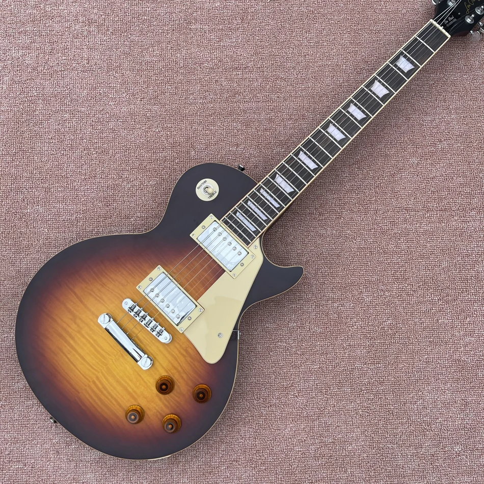 

LP Electric Guitar, One Piece Of Body & Neck, Frets Binding, Tune-O-Matic Bridge, Dark Sunburst Color, Free Shipping