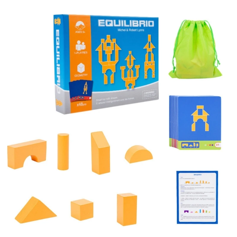 

Набор блоков радужного баланса для строительства, развивающая Дошкольная игрушка, блоки распознавания для детей