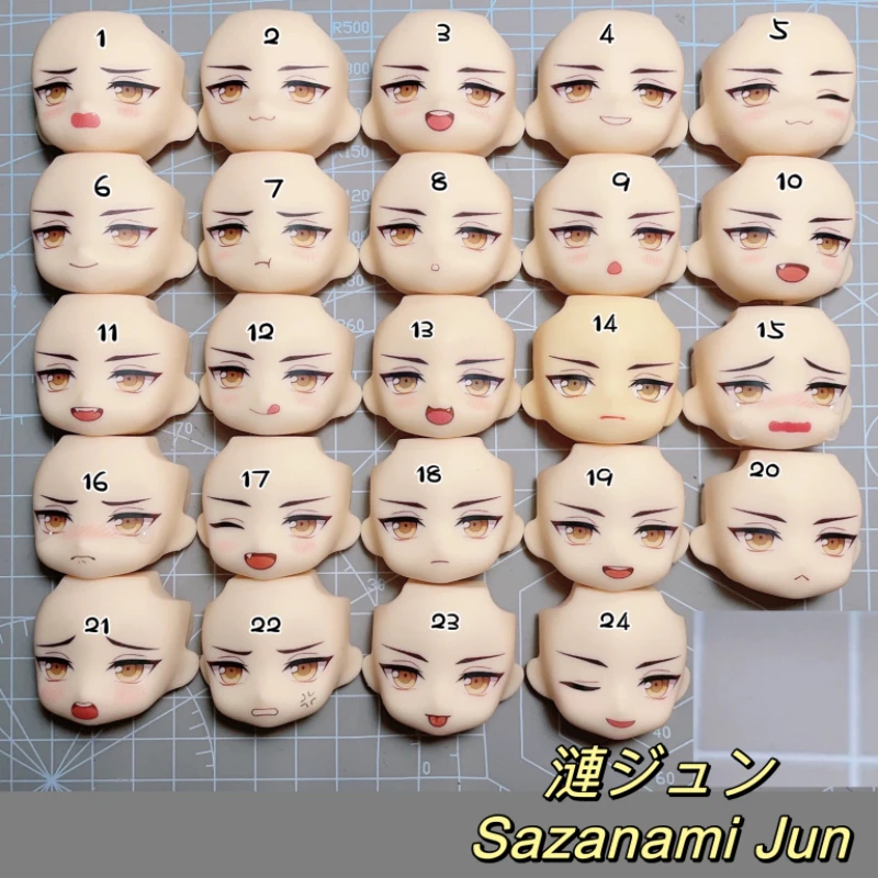 

Sazanami Jun Faceplate Ob11 Ensemble Stars GSC Clay Man Face Water Sticker handmade Doll Accessories