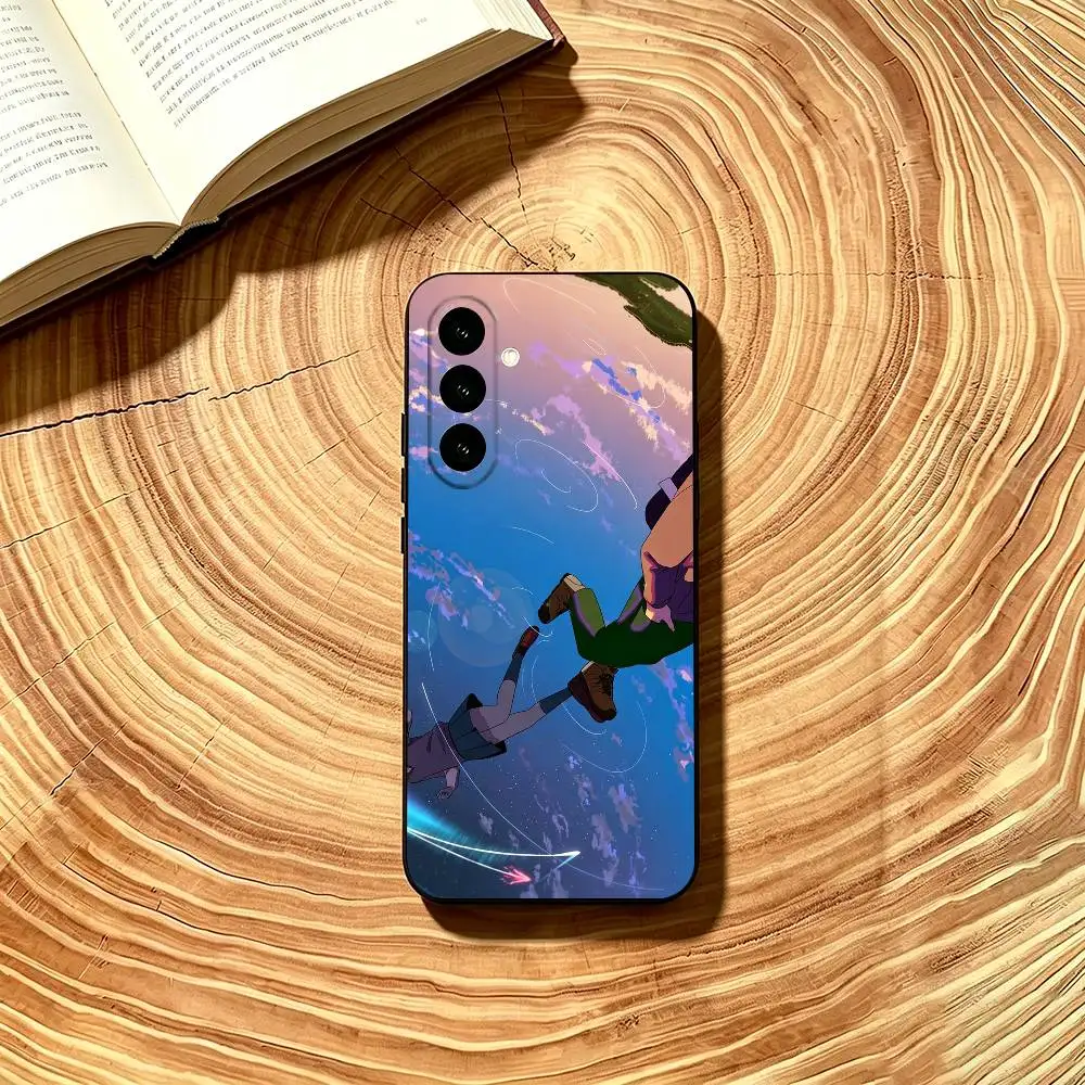 Фото Чехол для телефона с изображением аниме Y-Your Name, мягкий черный, для Samsung Galaxy A73, A72, A71, A70, A53, A52, A51 №3