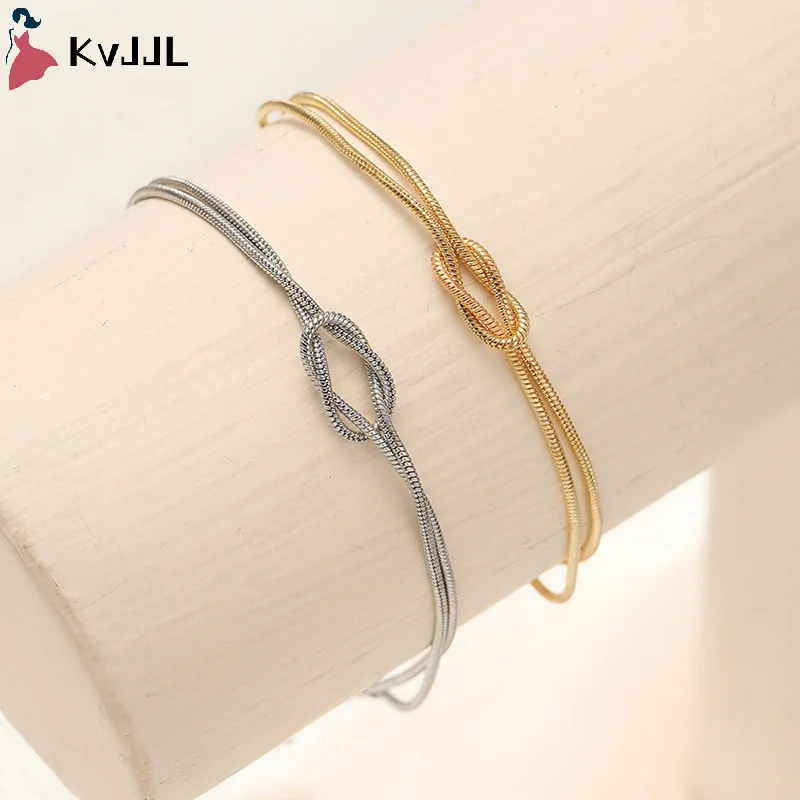 1 пара узлов змея цепи ручной работы узлы браслет золотой серебряный цвет день