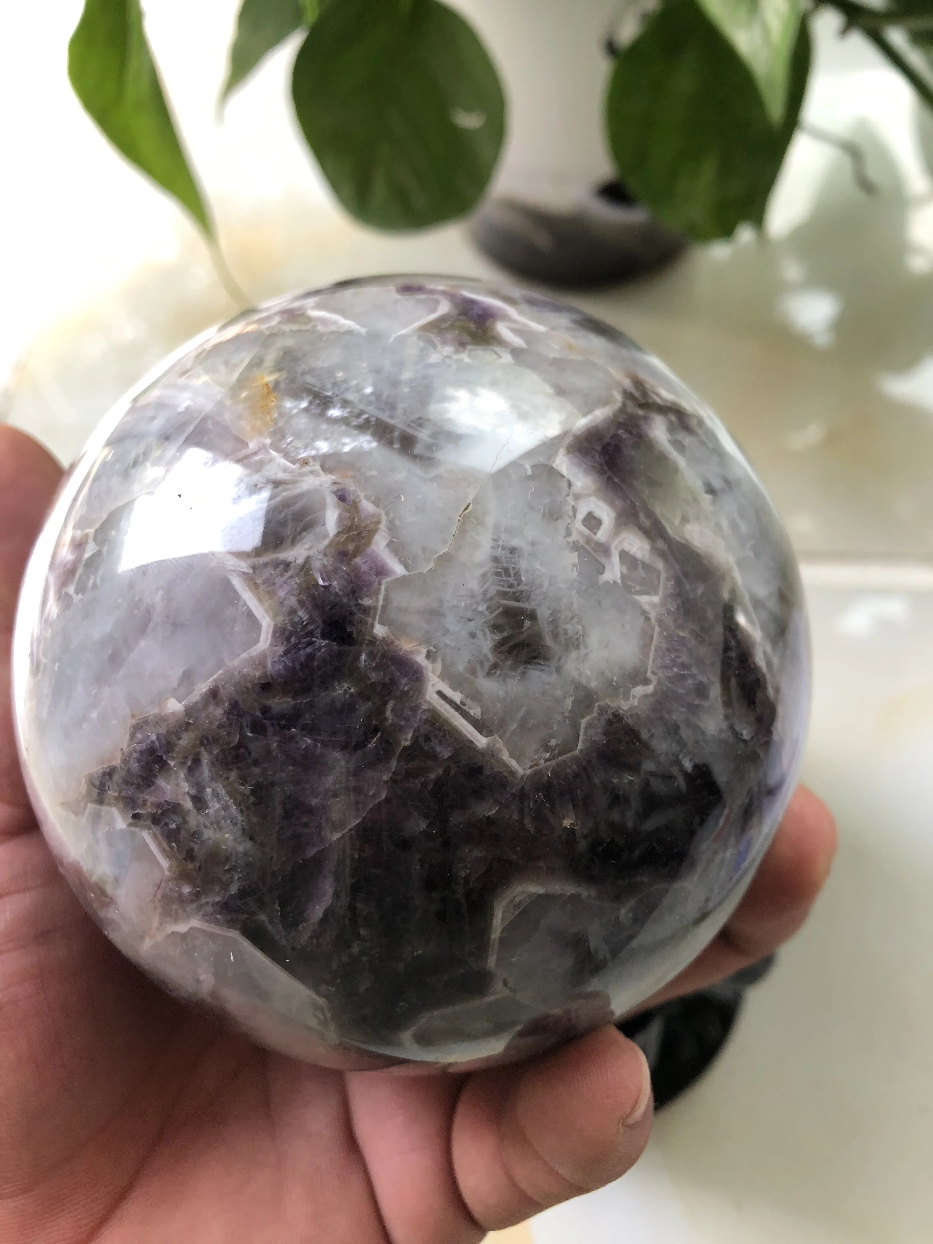 1Pcs Natural Dream Amethyst Ball Decoration Birthday Gift Fortune Town House Opening Living Room Study Feng Shui Decoration