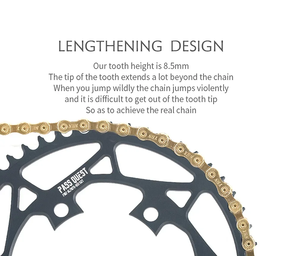 PASS QUEST 107BCD Звездочка для Sram Forcel CRANK 36T 38T 40T 42T 44T 46T 48T 50T 52T велосипедная цепь F107mm BCD