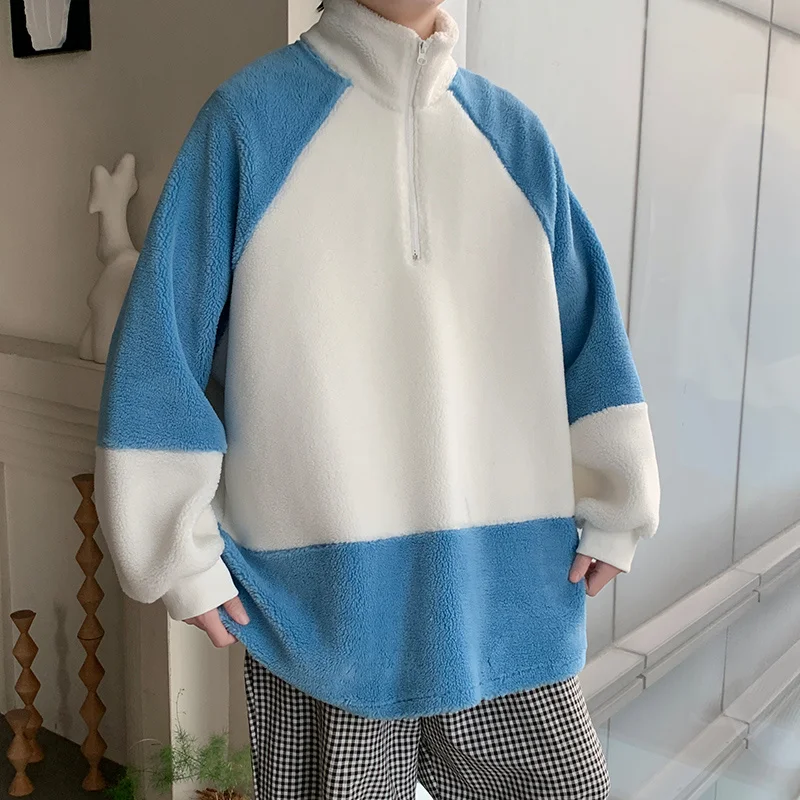 Winter Jacket Men Warm Fashion Thicken Lamb Wool Jacket Men Streetwear Korean Loose Thick Short Coat Mens Pullover Jackets S-3XL