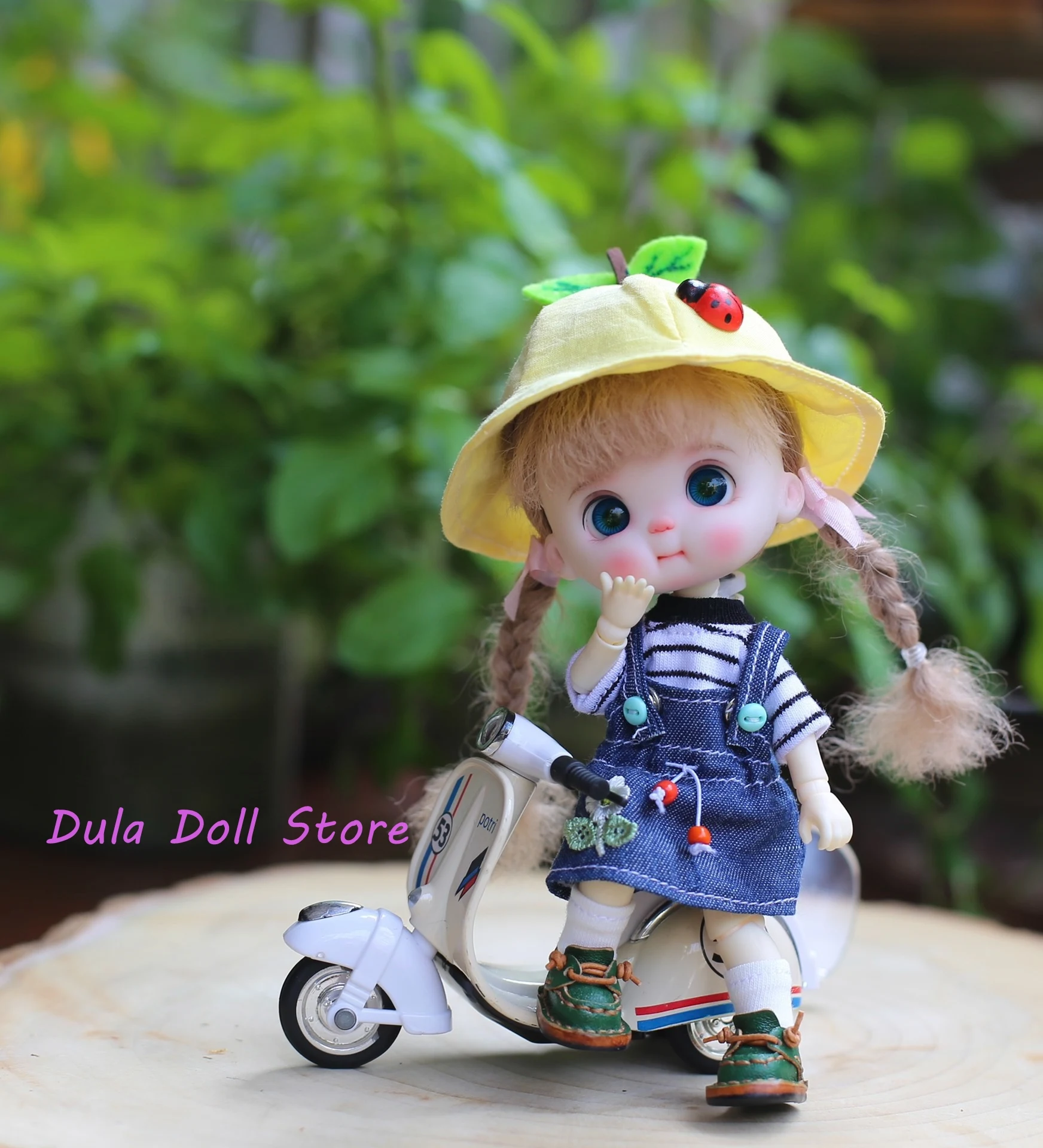 Одежда для кукол Dula джинсовый нагрудник полосатый нижнее белье костюм Ob11 gsc