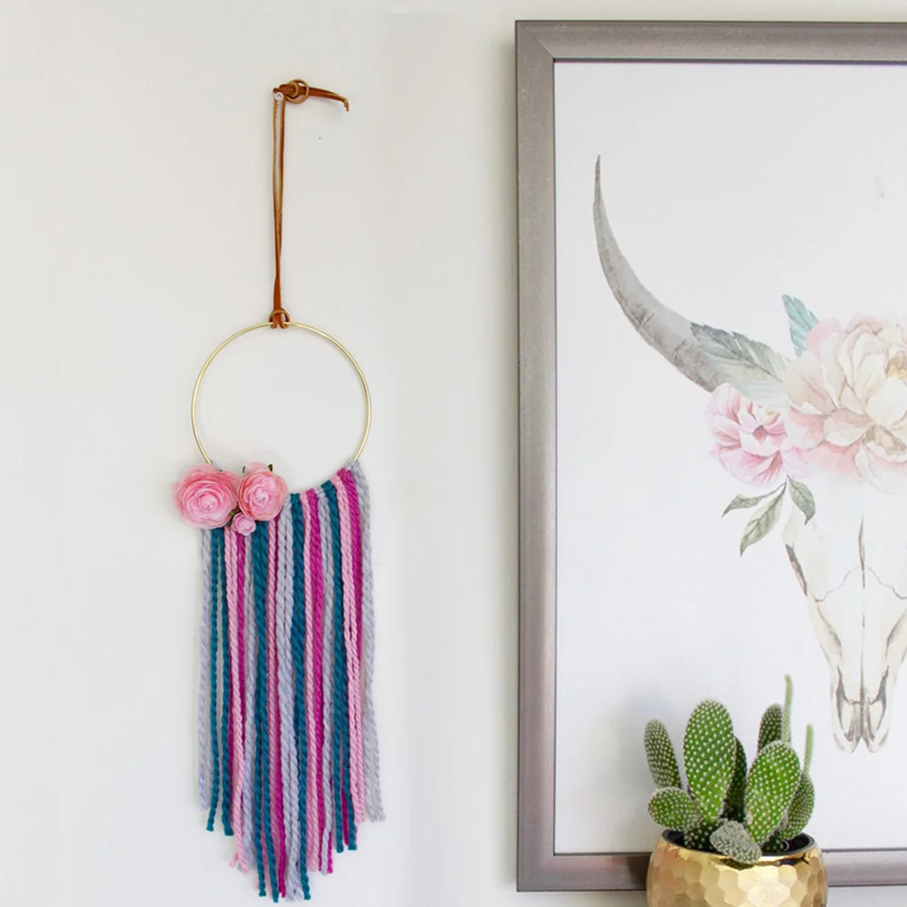 

DIY Wreath Circle Dream Catcher Home Accents Decor Round Shape Iron Accessories