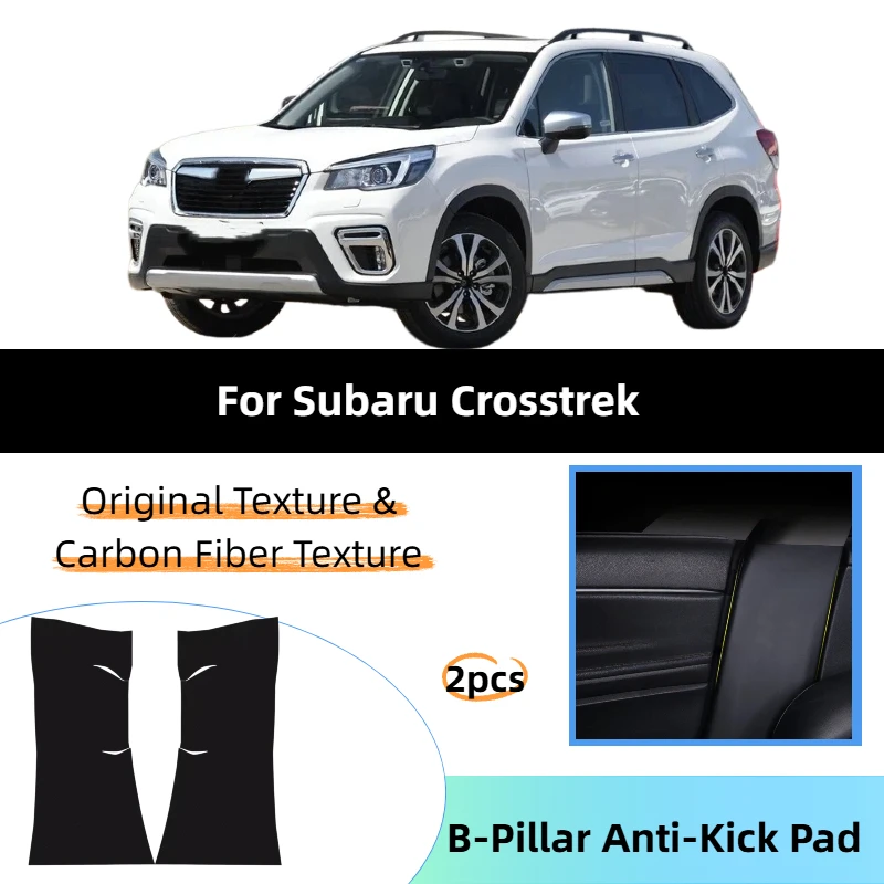 Фото Защитная накладка на B-стойку автомобиля Subaru Crosstrek, наклейка-протектор от ударов, защита от царапин для ремня безопасности, аксессуары для отделки №1