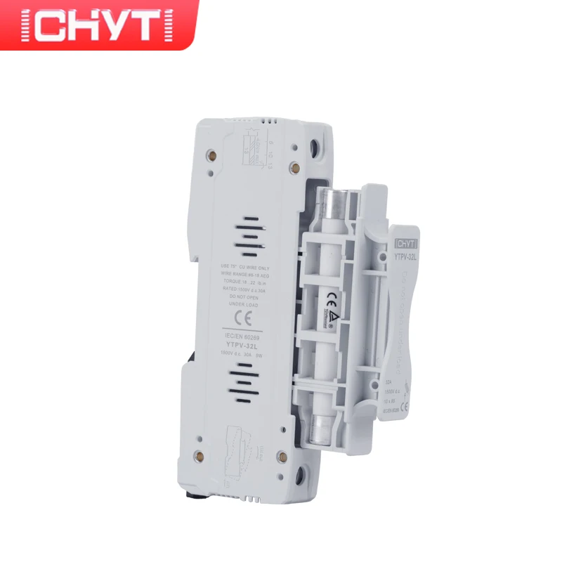 

CHYT Free Shipping YTPV-32L DC Fusible 1P 1Sets 1500V 32A 10x85mm Solar PV Fuse Link Fuse Holder