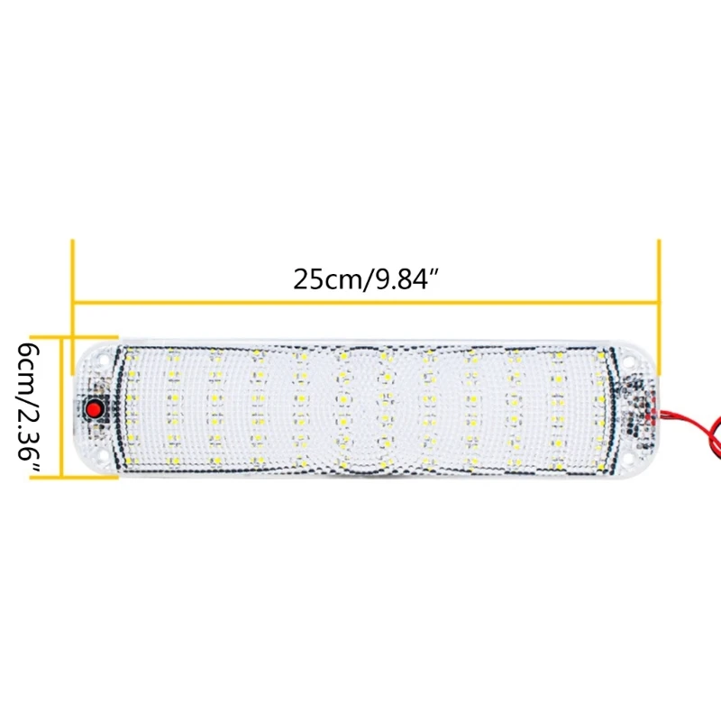 Универсальный 72LED 12-80V белый светодиодный светильник для салона автомобиля