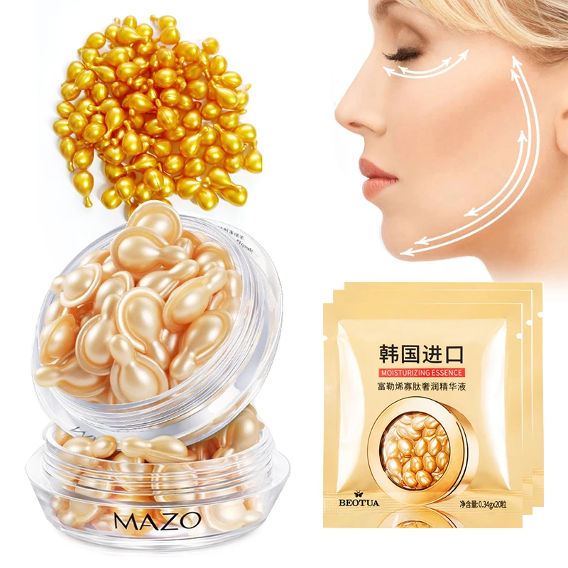 

5-90pcs Collagen Capsules Whitening Face Serum Acne Treatment Anti-Wrinkle Anti-Aging Serum Firm Lift Face Moisturizer Essence