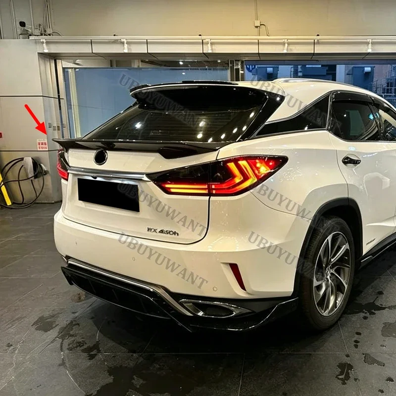 Фото Для Lexus RX RX200T RX450H 2016-2020: Задний спойлер-антикрыло из карбона для стайлинга автомобиля №5