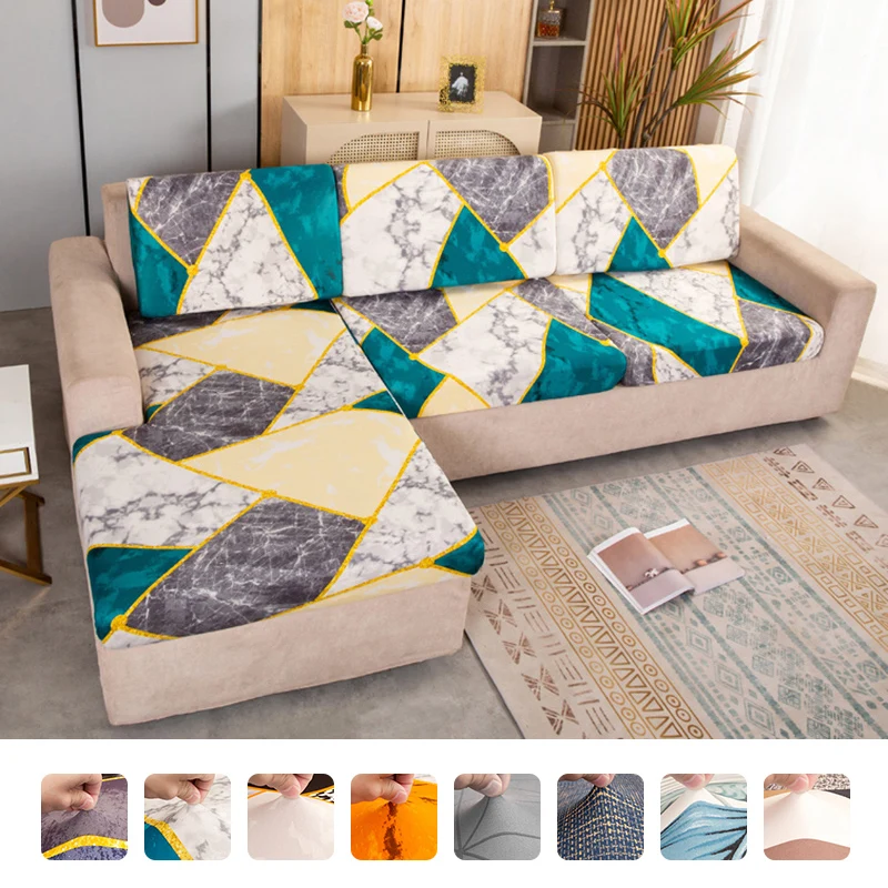 

Thick Sofa Seat Cushion Cover Slipcover Solid Elastic Polar Fleece Sofa Cover 1 Seater Sofa Cushion Seat Cover Protector