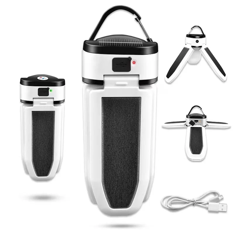 

Rechargeable Lantern Flashlight Light Solar Power Workshop Camping Lamp Bank Camping Tent Lamp Light Portable Equipment Camp