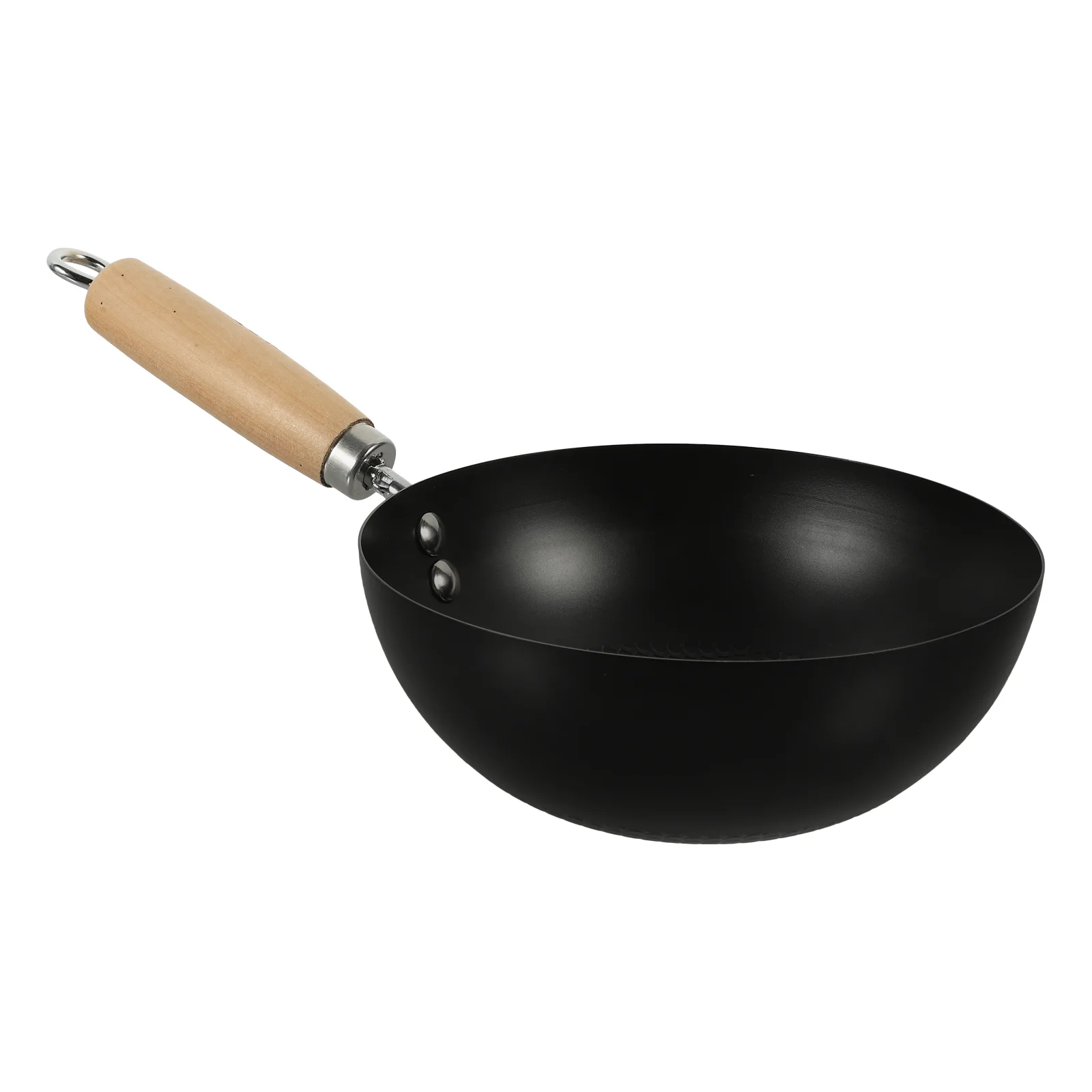 

Fry Pans Traditional Wok Iron Cookware Flat for Gas Stove Round Bottom Wrought Kitchen Cooking Household Frying