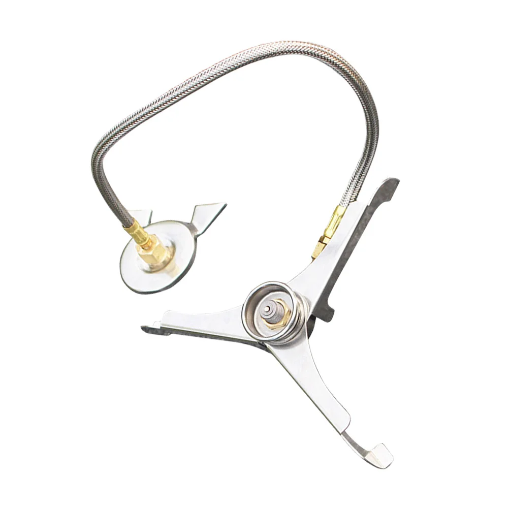 

Camping Stove Aluminum Tank Adapter Stove Adapter Split Type Gas Grill Regulator Stove Convert Connector